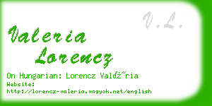 valeria lorencz business card